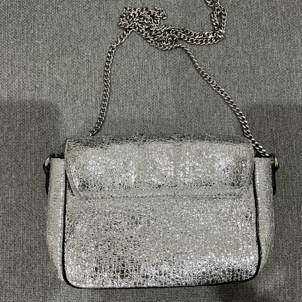 Aluminum Silver Crossbody